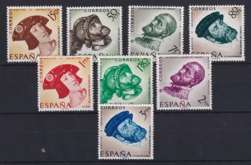 Spanien 1958 Kaiser Karl V. Mi.-Nr. 1121-1128 postfrisch **