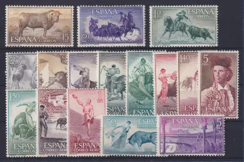 Spanien 1960 Stierkampf Mi.-Nr. 1151-1166 Satz kpl. postfrisch **