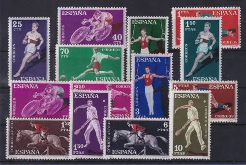 Spanien 1960 Sport Mi.-Nr. 1201-1214 Satz kpl. postfrisch **