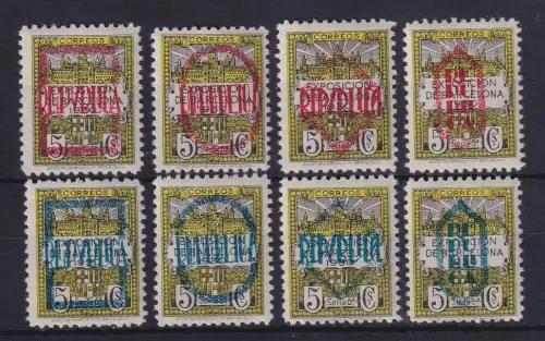 Spanien 1931 Zwangszuschlagsmarken Barcelona EDIFIL-Nr. NE 1-8 ungebraucht *