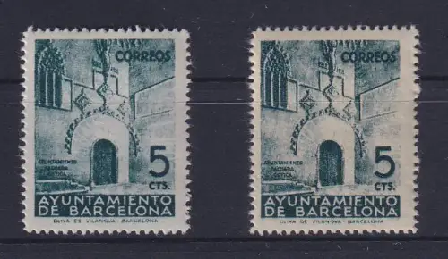 Spanien 1938 Zwangszuschlagsmarken Barcelona EDIFIL-Nr. 19-20 postfrisch **