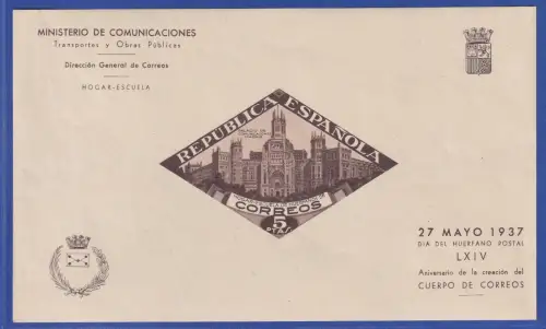 Spanien 1937 Beneficencia Waisenhaus der Post EDIFIL-Nr. Block 17 ungezähnt  **
