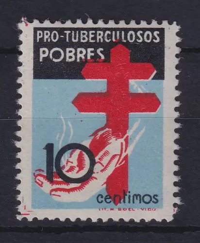 Spanien 1937 Zwangszuschlagsmarke Staat Tuberkulose-Bekämpfung Mi.-Nr. 23 **