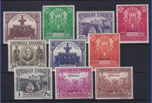 Spanien 1931 Dienstmarken Mi.-Nr. 20-29 Satz kpl. postfrisch **