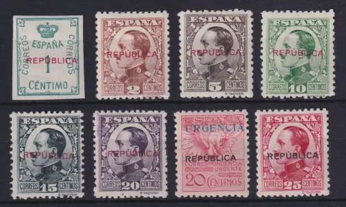 Spanien 1931 Lokalausgabe Almeria 8 Werte ungebraucht *