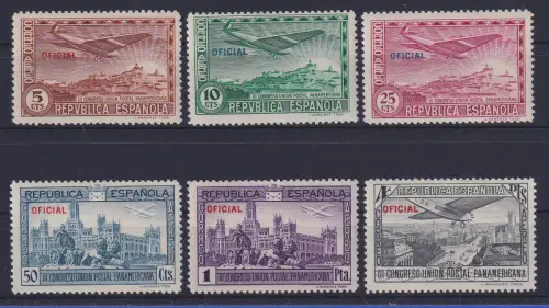 Spanien 1931 Dienstmarken Mi.-Nr. 30-35 Satz kpl. postfrisch **