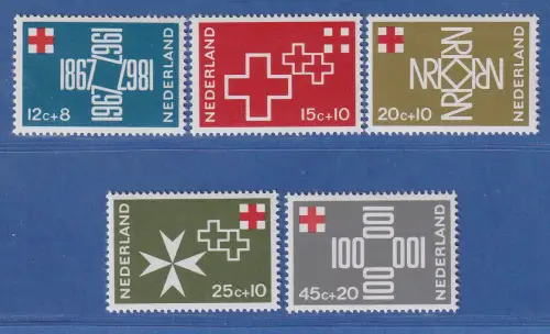 Niederlande 1967 Rotes Kreuz Mi.-Nr. 883-87 Satz kpl. ** / MNH