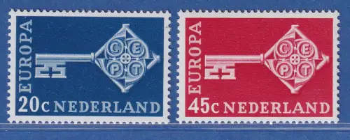 Niederlande 1968 EUROPA Kreuzbartschlüssel Mi.-Nr. 899-900 ** / MNH