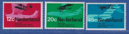 Niederlande 1968 Luftfahrt Mi.-Nr. 902-04 ** / MNH