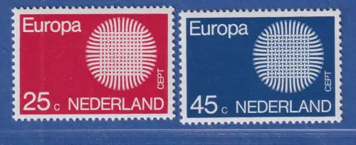 Niederlande 1970 EUROPA Flechtwerk als Sonnensymbol Mi.-Nr. 942-43 ** / MNH