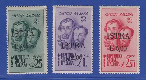 Jugoslawien Istrien 1945 Mi.-Nr. X - XII postfrisch **