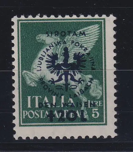 Dt. Besetzung 2.Weltkrieg Laibach 1944 Mi.-Nr. 38 postfrisch ** 