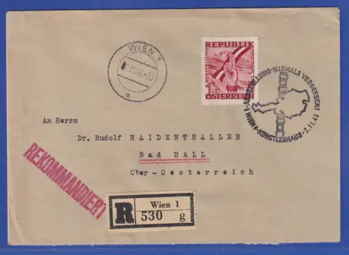 Österreich Mi.-Nr. 782 als EF auf R-Brief So.-O WIEN gpr. SOECKNICK BPP