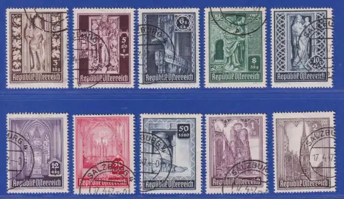 Österreich 1946 Stephansdom Mi.-Nr. 791-800 gestempelt gpr. SOECKNICK BPP