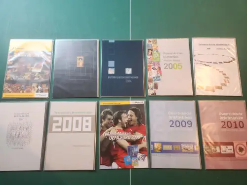 Österreich 2002-2010 kpl. postfrisch ** in offiziellen Jahresmappen der Post.at
