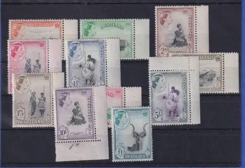 Swasiland 1956 Landesmotive Mi.-Nr. 55-66 (ohne Nr. 60!) postfrisch ** MNH