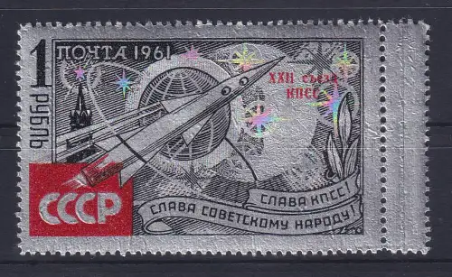 Sowjetunion 1961 Ruhm der KP Aufdruck 22. Parteitag Mi.-Nr. 2541 postfrisch **