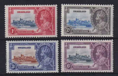 Swasiland 1935 Thronjubiläum König Georg V. Mi.-Nr. 20-23 postfrisch ** MNH
