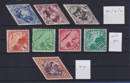 Tanno-Tuwa Lot 8 Werte überwiegend postfrisch ** / 2 Werte ungebraucht *