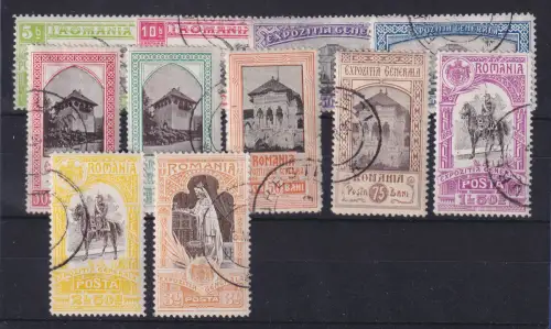 Rumänien 1906 Ausstellung in Bukarest Mi.-Nr. 197-207 Satz kpl.   gestempelt