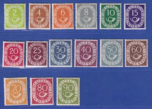 Bundesrepublik 1951 Posthorn-Satz Mi.-Nr. 123-138 kpl. ungebraucht *