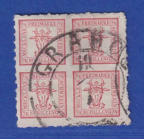 Mecklenburg-Schwerin Wappen 4/4 Schillinge Mi.-Nr. 5a O GRABOW