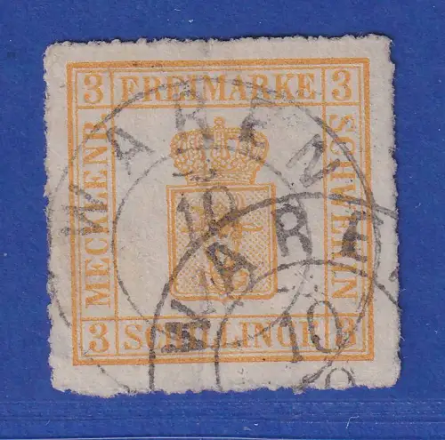 Mecklenburg-Schwerin Wappen 3 Schillinge Mi.-Nr. 7 II O WAREN