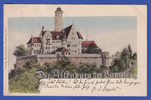 Alte AK Altenburg bei Bamberg Gesamtansicht der Burg, gelaufen 1904