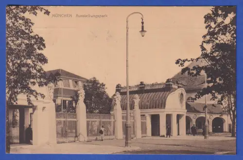 Alte AK München Ausstellungspark auf der Theresienhöhe, gelaufen 1913