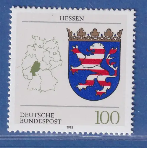 Bundesrepublik 1993 Wappen Bundesland Hessen Mi.-Nr. 1660 **/ MNH