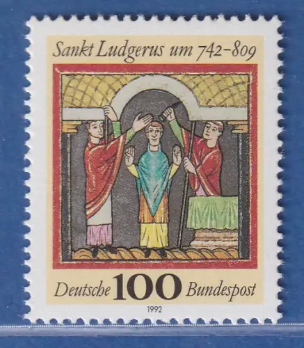 Bundesrepublik 1992 1250. Geburtstag des hl. Sankt Ludgerus Mi.-Nr. 1610 ** MNH