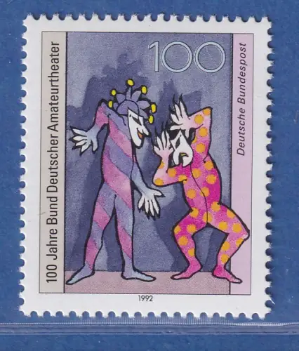 Bundesrepublik 1992 Bund Deutscher Amateurtheater Mi.-Nr. 1626 **/ MNH 