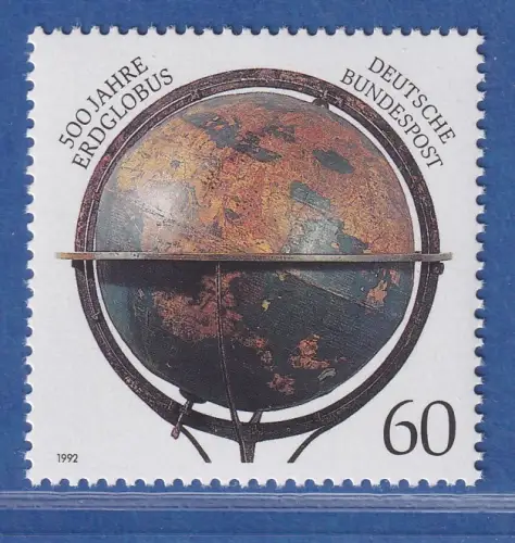 Bundesrepublik 1992  500 Jahre Erdglobus Mi.-Nr. 1627 **/ MNH