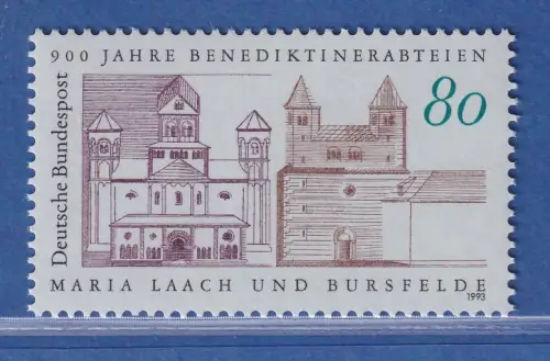 Bundesrepublik 1993 Benediktinerabteien Maria Laach Bursfelde Mi.-Nr. 1671 ** MNH