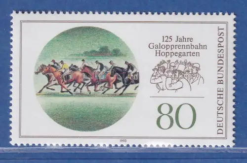 Bundesrepublik 1993 Galopprennbahn Hoppegarten bei Berlin Mi.-Nr.1677 **/ MNH
