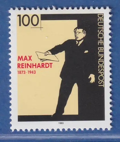 Bundesrepublik 1993  50. Todestag von Max Reinhardt Mi.-Nr.1703 **/ MNH