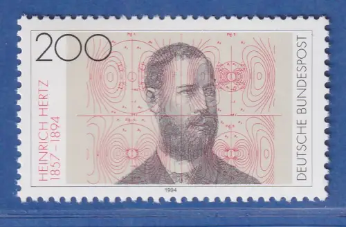 Bundesrepublik 1994 100. Todestag von Heinrich Hertz Mi.-Nr.1710 **/ MNH