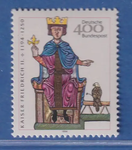 Bundesrepublik 1994 800. Geburtstag Kaiser Friedrich II. Mi.-Nr. 1738 **/ MNH