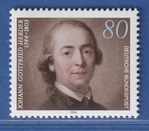 Bundesrepublik 1994 250. Geburtstag von Johann G. Herder Mi.- Nr. 1747 **/ MNH