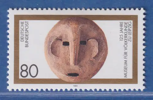 Bundesrepublik 1994 125 J. Museum für Völkerkunde Leipzig Mi.-Nr. 1751 ** MNH