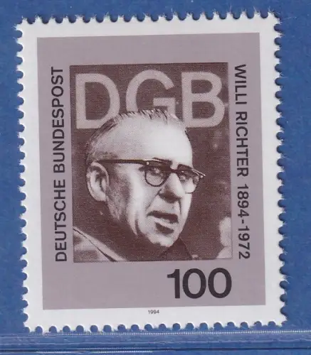 Bundesrepublik 1994  100. Todestag von Willi Richer Mi.-Nr. 1753 ** MNH