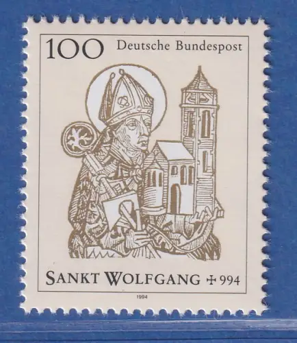 Bundesrepublik 1994  1000. Todestag des heiligen Wolfgang Mi.-Nr. 1762 ** MNH