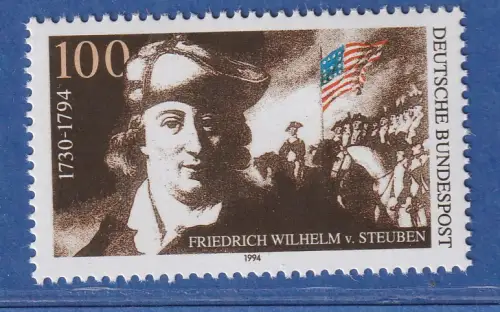 Bundesrepublik 1994 Friedrich Wilhelm von Steuben Mi.-Nr. 1766 ** MNH
