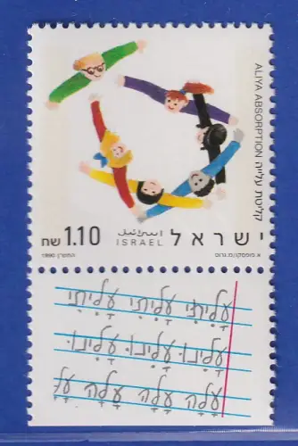 Israel 1990 Integration der Einwanderer Mi.-Nr. 1170 mit Tab postfrisch **