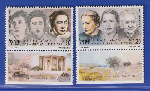 Israel 1992 Bedeutende Frauen Mi.-Nr. 1212-1213 Satz mit Tab postfrisch **