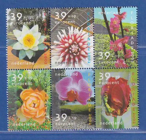 Niederlande 2002 Sommermarken Gartenausstellung Mi.-Nr. 1994-99 ** / MNH
