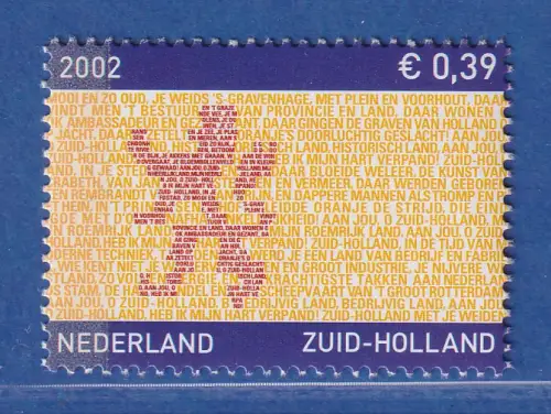 Niederlande 2002 Südholland Provinzflagge Mi.-Nr. 2010 ** / MNH
