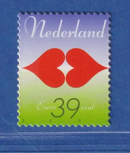 Niederlande 2005 Grußmarke Kussmund aus zwei Herzen Mi.-Nr. 2277 **  / MNH