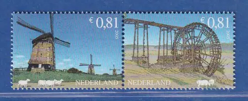 Niederlande 2005 Wasserrad und Windmühlen Mi.-Nr. 2324-25 **  / MNH