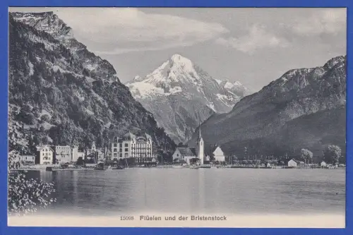Alte AK Flüelen am Vierwaldstätter See und Bergpanorama Bristenstock